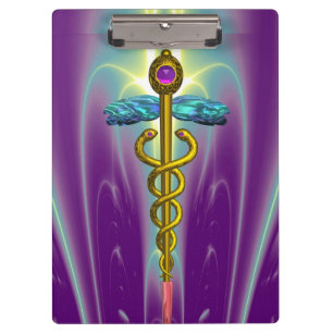 Pranchetas Verde roxo do MONOGRAMA DOURADO do SÍMBOLO do