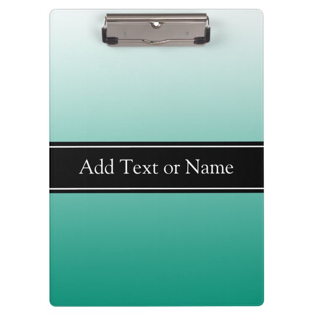 Pranchetas Verde Teal  Desbotado  Personalizado (Frente)