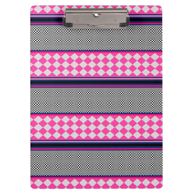 Pranchetas Verificar Design de Padrão Misto do Harlequin (Frente)