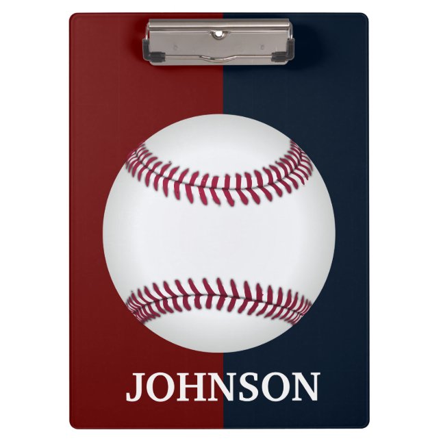 Pranchetas Vermelho, Branco e Azul Moderno, Baseball (Frente)