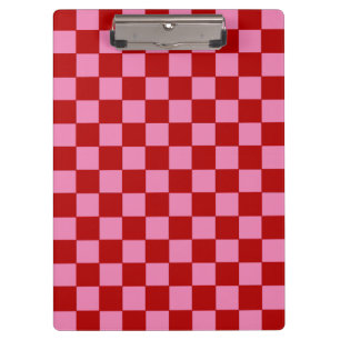 Pranchetas Vermelho e Rosa Quente Verificados