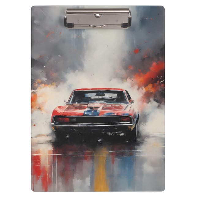 Pranchetas Vermelho Muscular Carro na cabeça (Frente)