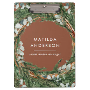 Pranchetas Verruga botânica elegante moderna de eucalipto