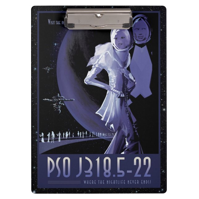 Pranchetas Viagem ao Planeta Anunciante de férias turísticas  (Frente)