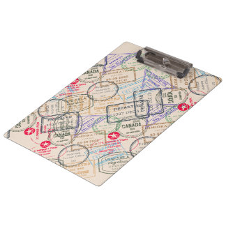 Pranchetas Viagem de Carimbos do Passport