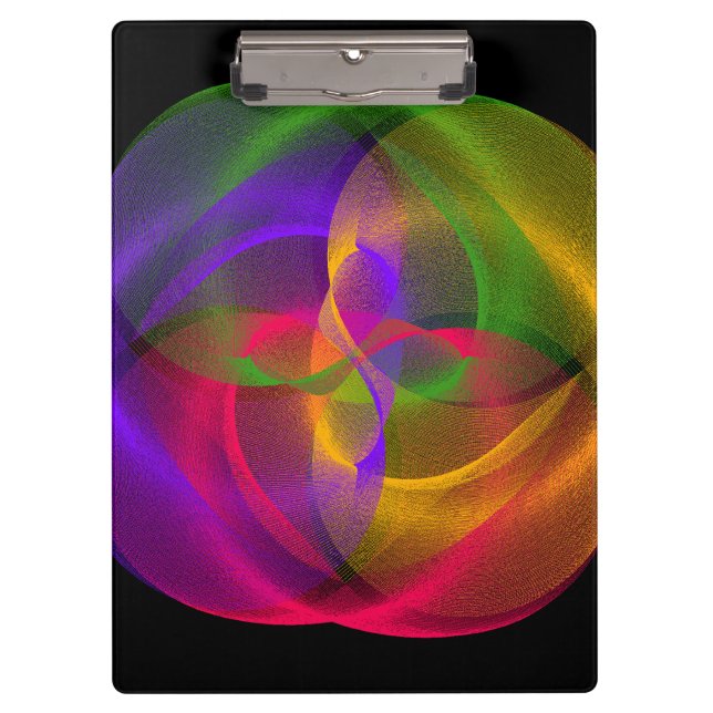 Pranchetas Vibrant Glossy Finish Geometric Clipboard (Frente)