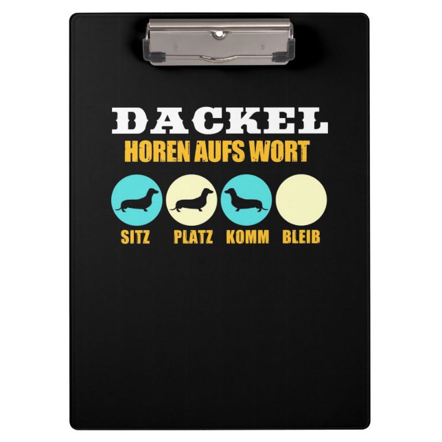 Pranchetas Vida Engraçada Com Cão Dachshund (Frente)