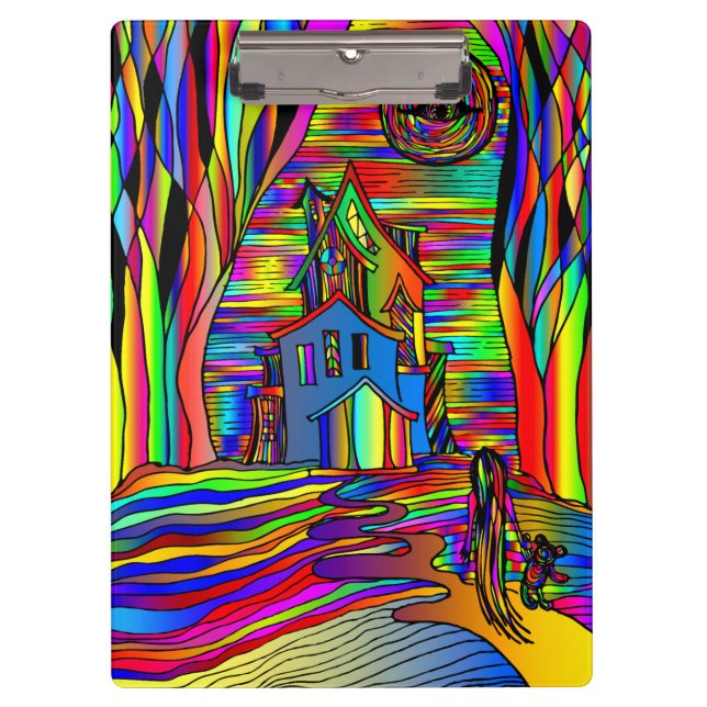 Pranchetas Vidro De Mancha Abstrato, Assustador, (Frente)