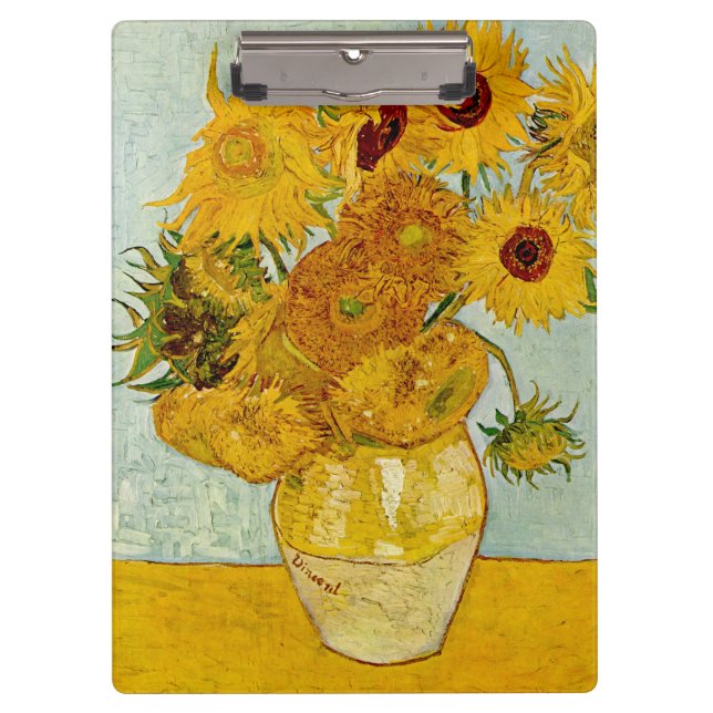 Pranchetas Vincent Van Gogh 12 Sunflower Impressionista (Frente)