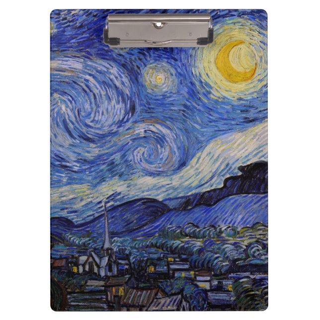 Pranchetas Vincent Van Gogh - A noite de Starry (Frente)