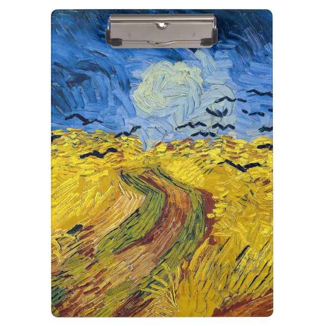 Pranchetas Vincent van Gogh - Campo de trigo com corvos (Frente)