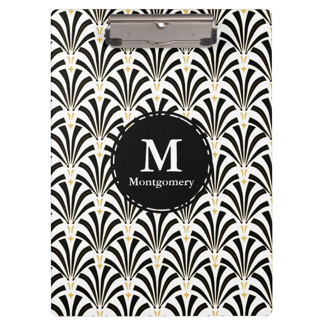 Pranchetas Vintage Art Deco Fans Personalizados (Frente)