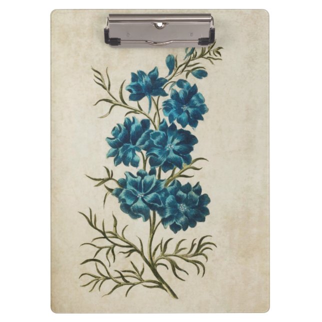 Pranchetas Vintage Botânica Floral Dupla Larkspur (Frente)