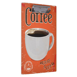 Pranchetas Vintage Coffee Advertisement Poster