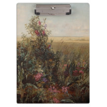 Vintage Colorful Meadow com Design de flores silve