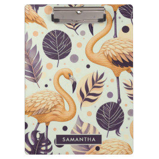 Pranchetas Vintage Flamingo Seamless