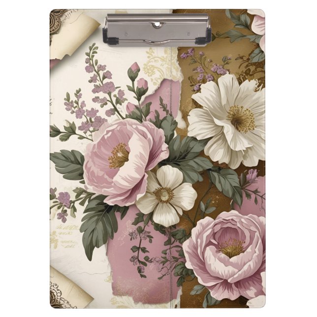 Pranchetas Vintage Floral - Clipboard (Frente)