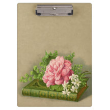 Vintage Floral Peony Book Elegante