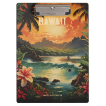 Vintage Hawaii Tropical Beach Viagem