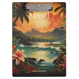 Pranchetas Vintage Hawaii Tropical Beach Viagem