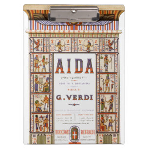 Pranchetas Vintage Opera Music, Egípcia Aida de Verdi