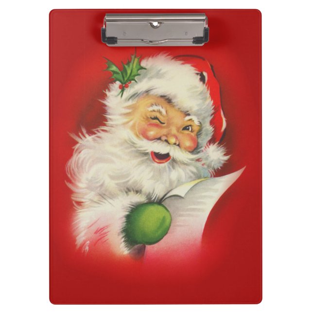 Pranchetas Vintage Santa Claus Natal (Frente)