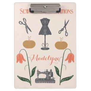 Pranchetas Vintage Sewing Machine Seamstress Tailor