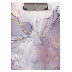 Pranchetas Violeta e Dourado Marble