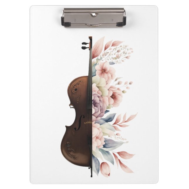 Pranchetas Violino com flores. (Frente)