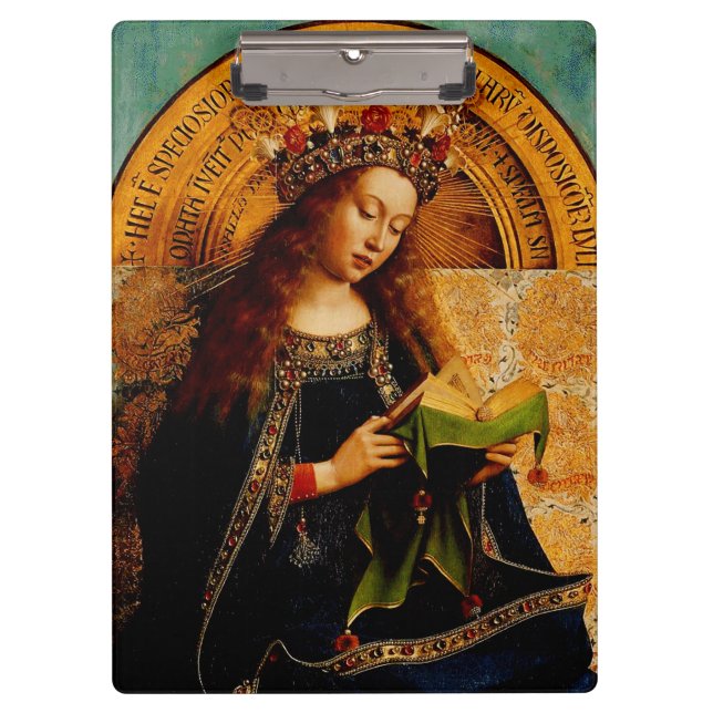 Pranchetas Virgem Maria por Jan van Eyck (Frente)