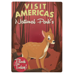 Pranchetas Visite o pôster vintage dos Parques Nacionais da A