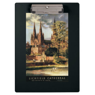 Pranchetas Vista da catedral de Lichfield