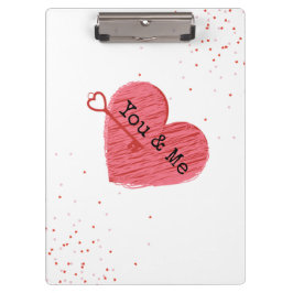 Pranchetas Você e Eu Coração Vermelho Moderno Com Dia de os n