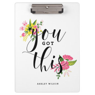 Pranchetas Você Tem Este Floral Moderno Da Caligrafia