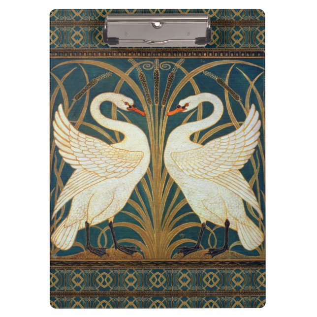Pranchetas Walter Crane Swan, Rush E Iris Art Nouveau (Frente)