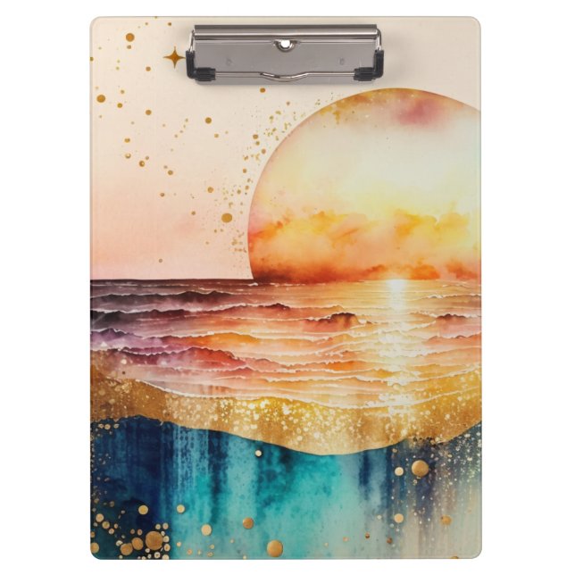 Pranchetas Watercolor Beach Series Design 3 (Frente)