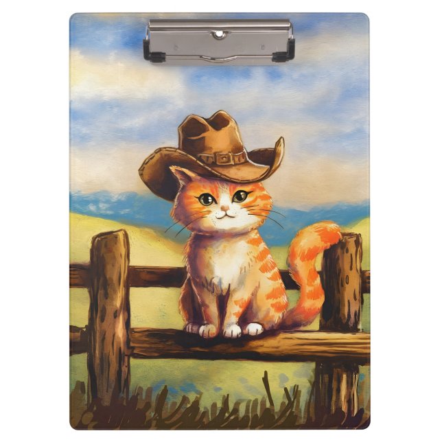 Pranchetas Watercolor Painted Cat Dad (Frente)