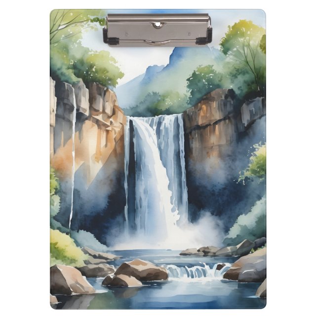 Pranchetas Watercolor painted waterfall (Frente)