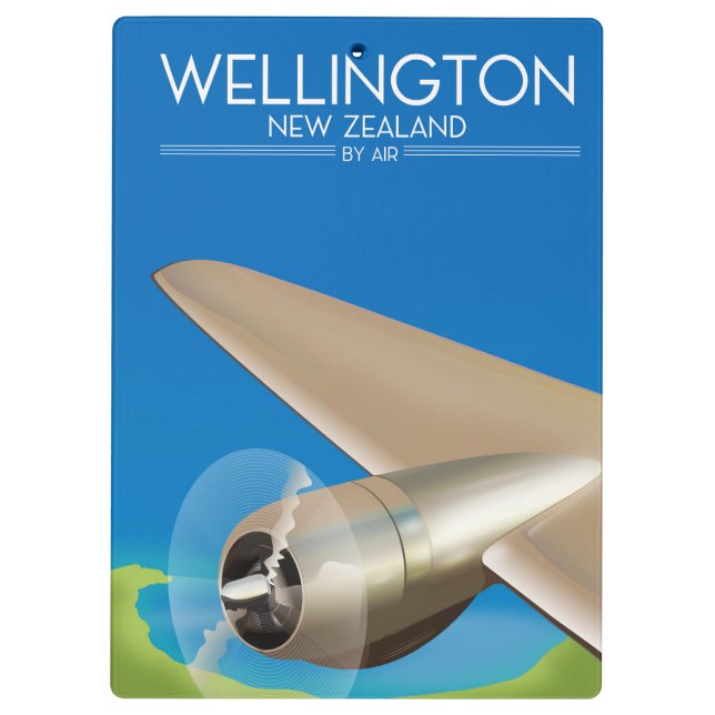 Pranchetas Wellington New Zelândia Air poster (Verso)