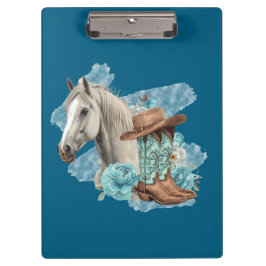 Pranchetas Western Horse Clipboard- Navy