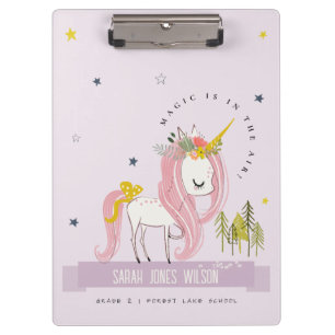 Pranchetas Whimsical Magical Unicorn Purple Lilac Princess
