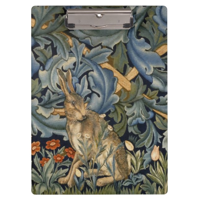 Pranchetas William Morris Forest Rabbit Floral Art Nouveau (Frente)