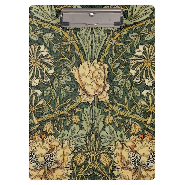 Pranchetas William Morris Honeysuckle Green Floral (Frente)