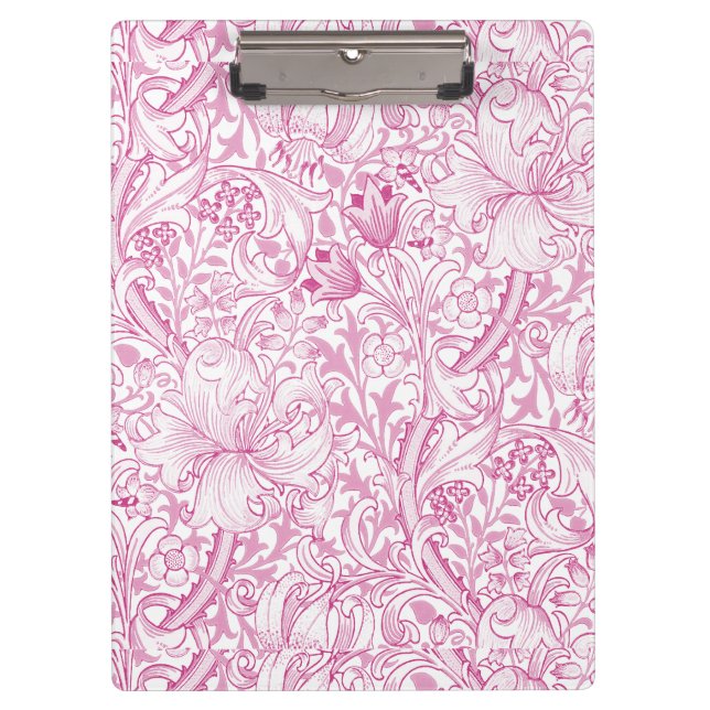 Pranchetas William Morris Ouro Lily Floral Patterno (Frente)