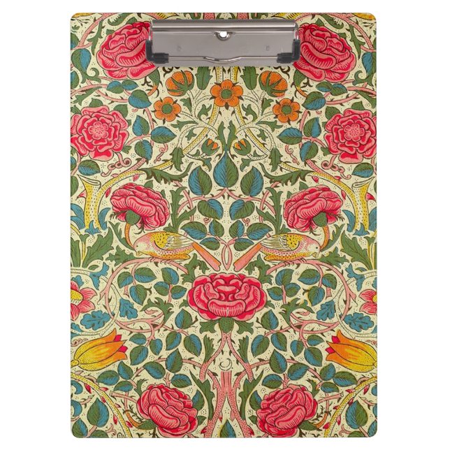 Pranchetas William Morris Rosa Floral Chintz Rosa (Frente)