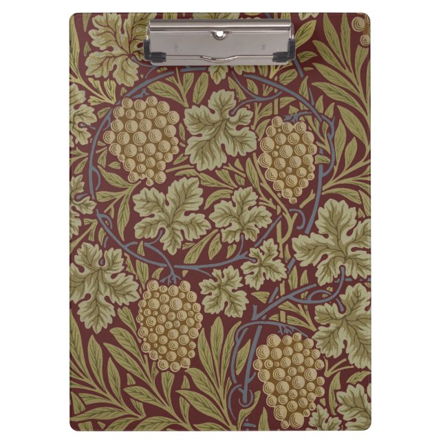 Pranchetas William Morris Vine Grape Red Green Art (Frente)