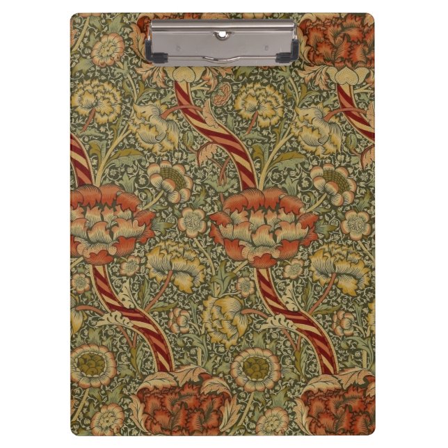 Pranchetas William Morris Wandle English Floral Damask Design (Frente)