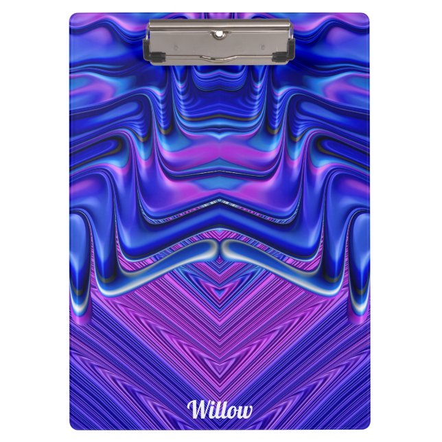 Pranchetas WILLOW ~ 3D! ~ Branco rosa e azul- original ~ (Frente)