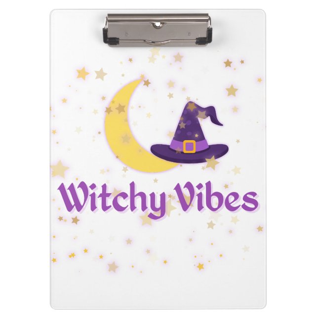 Pranchetas Witchy Vibes Moon & Hat (Frente)