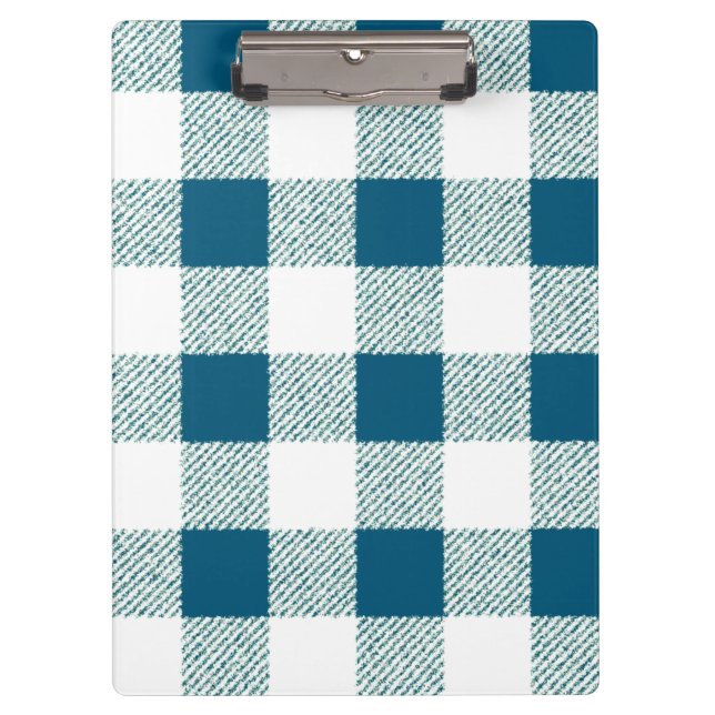 Pranchetas Xadrez Azulado Verde Gingham (Frente)
